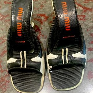 Miu Miu mules. These shoes worn  but in good condition